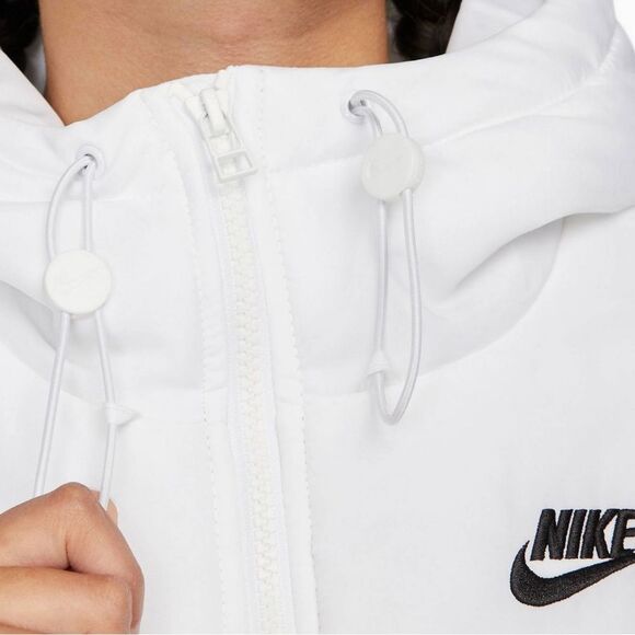 NWT Nike Essential Therma-FIT Hooded Women Puffer Jacket White XL - Picture 9 of 10